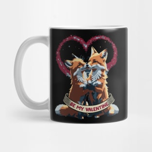 Be My Valentine // Retro Fox Couples Mug